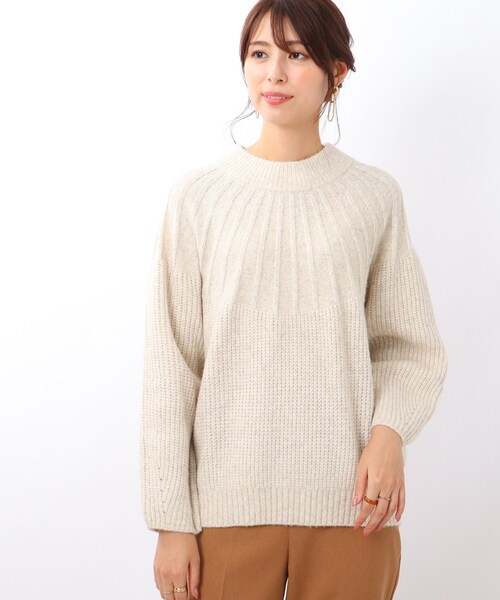 DRESKIP(ドレスキップ)の「◆求心編みニット(ニット/セーター・レディース・ピンク系/ライトベージュ/ライトブルー/グレー・02/03/04)」の5枚目の写真