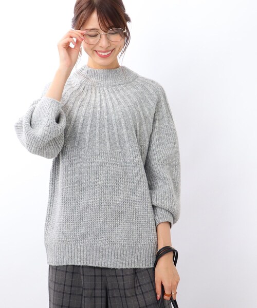 DRESKIP(ドレスキップ)の「◆求心編みニット(ニット/セーター・レディース・ピンク系/ライトベージュ/ライトブルー/グレー・02/03/04)」の12枚目の写真