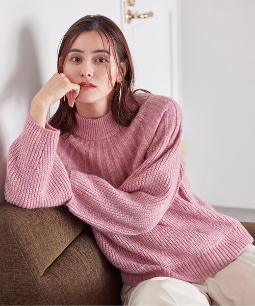 DRESKIP(ドレスキップ)の「◆求心編みニット(ニット/セーター・レディース・ピンク系/ライトベージュ/ライトブルー/グレー・02/03/04)」の4枚目の写真