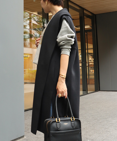 IENA（イエナ）の「Wフェイスデザインベスト（ベスト・レディース・ブラック/ベージュ・FREE）」の16枚目の写真