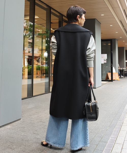 IENA（イエナ）の「Wフェイスデザインベスト（ベスト・レディース・ブラック/ベージュ・FREE）」の3枚目の写真