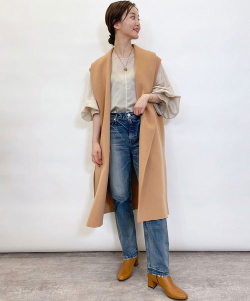 IENA（イエナ）の「Wフェイスデザインベスト（ベスト・レディース・ブラック/ベージュ・FREE）」の22枚目の写真