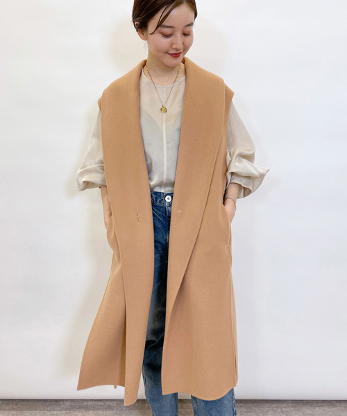 IENA（イエナ）の「Wフェイスデザインベスト（ベスト・レディース・ブラック/ベージュ・FREE）」の18枚目の写真