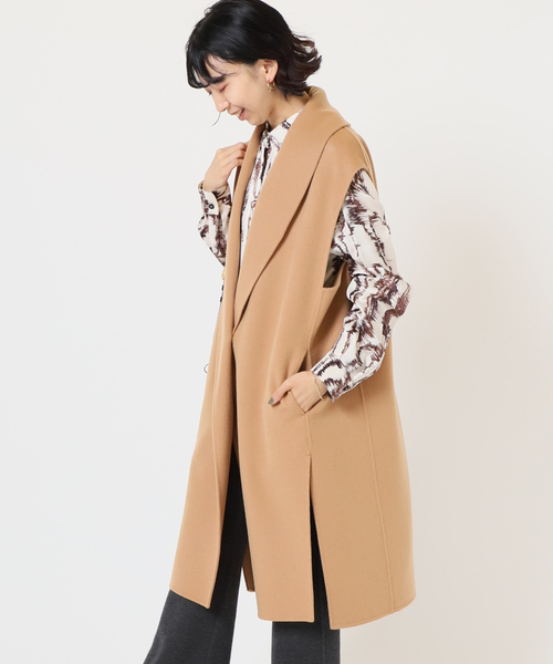 IENA（イエナ）の「Wフェイスデザインベスト（ベスト・レディース・ブラック/ベージュ・FREE）」の5枚目の写真