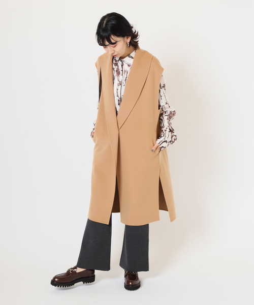 IENA（イエナ）の「Wフェイスデザインベスト（ベスト・レディース・ブラック/ベージュ・FREE）」の15枚目の写真