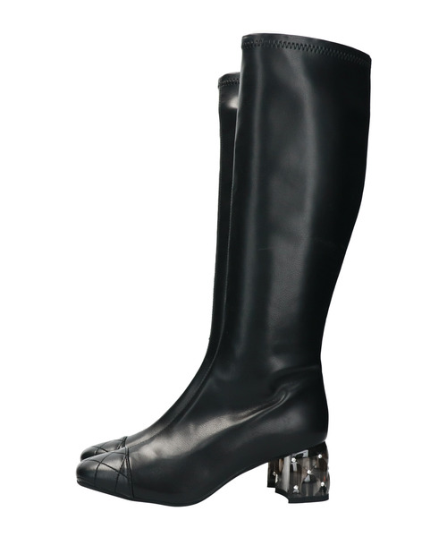 Bridget Birkin(ブリジットバーキン)の「【Bridget Birkin】ISAKOさんコラボロングブーツ(523200)(ブーツ・レディース・ブラック/ベージュ・S/M/L/LL)」の6枚目の写真