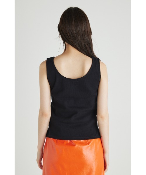 rienda（リエンダ）の「クロップドコンビスウェットトップス（スウェット・レディース・ブラック/アイボリー/ライトブラウン/オレンジ系その他・FREE）」の10枚目の写真