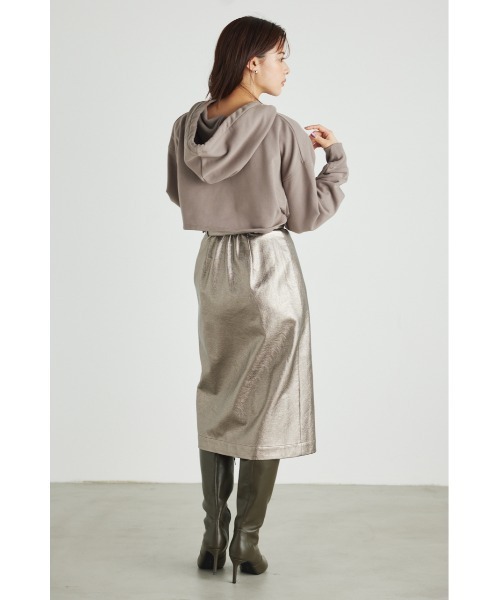 rienda（リエンダ）の「クロップドコンビスウェットトップス（スウェット・レディース・ブラック/アイボリー/ライトブラウン/オレンジ系その他・FREE）」の20枚目の写真