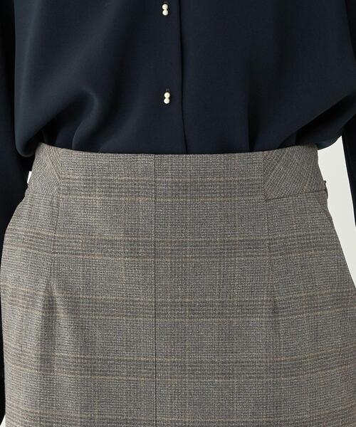 green label relaxing（グリーンレーベルリラクシング）の「TR チェック タイト スカート -ウォッシャブル・ストレッチ・防シワ- ◇No06◇（スカート・レディース・ネイビー/ブラウン/グレー・40/38/36）」の8枚目の写真