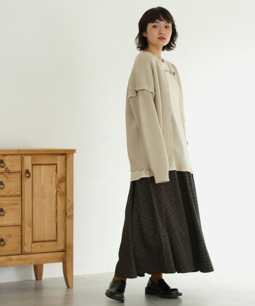 Crisp(クリスプ)の「【ZOZO限定】2wayモチニットカーディガン(カーディガン/ボレロ・レディース・ベージュ/グレー/アイボリー・FREE)」の11枚目の写真