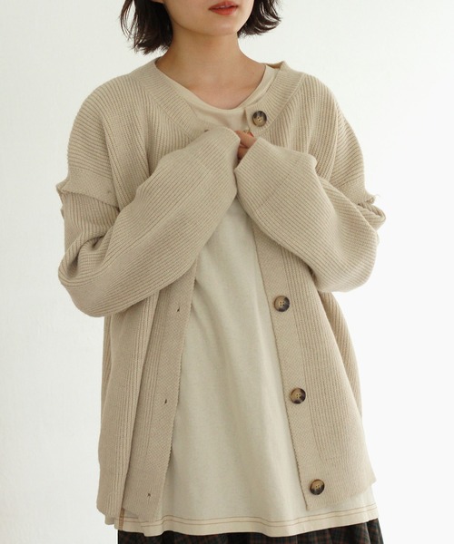 Crisp(クリスプ)の「【ZOZO限定】2wayモチニットカーディガン(カーディガン/ボレロ・レディース・ベージュ/グレー/アイボリー・FREE)」の12枚目の写真