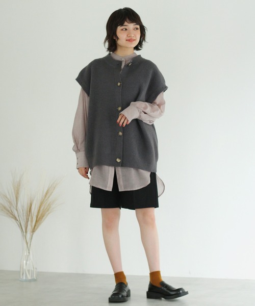 Crisp(クリスプ)の「【ZOZO限定】2wayモチニットカーディガン(カーディガン/ボレロ・レディース・ベージュ/グレー/アイボリー・FREE)」の15枚目の写真