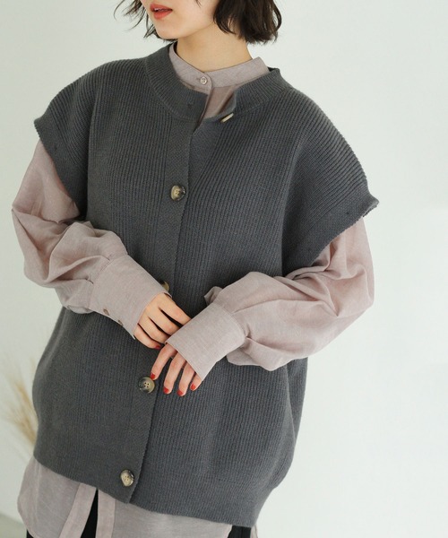 Crisp(クリスプ)の「【ZOZO限定】2wayモチニットカーディガン(カーディガン/ボレロ・レディース・ベージュ/グレー/アイボリー・FREE)」の16枚目の写真