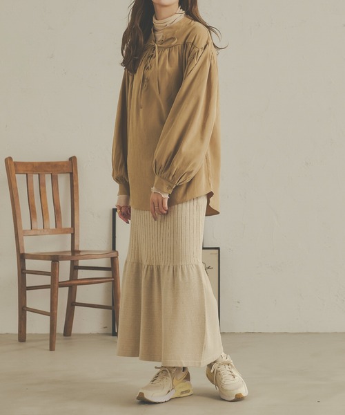Ambre Neige(アンブルネージュ)の「レースアップボリュームシャツ/【WEB/EC限定商品】(シャツ/ブラウス・レディース・ベージュ/ダークブラウン/ライトブラウン・FREE)」の9枚目の写真