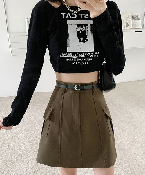 Jewelobe(ジュエローブ)の「カーゴミニスカート(スカート・レディース・ベージュ/ブラック/グレー/ブラウン・M/S)」の20枚目の写真