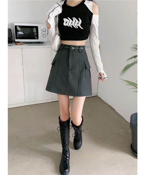 Jewelobe(ジュエローブ)の「カーゴミニスカート(スカート・レディース・ベージュ/ブラック/グレー/ブラウン・M/S)」の17枚目の写真