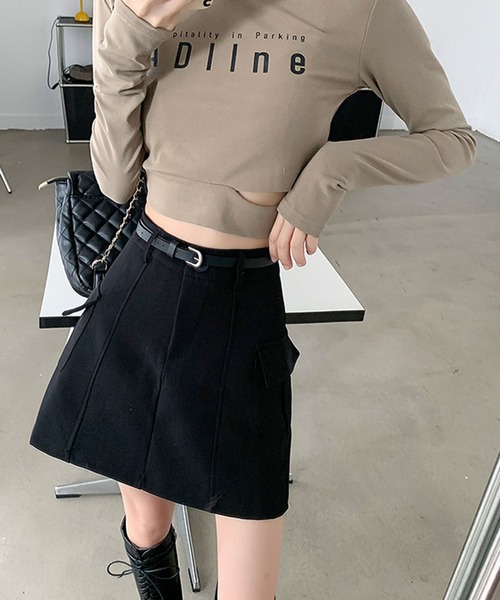 Jewelobe(ジュエローブ)の「カーゴミニスカート(スカート・レディース・ベージュ/ブラック/グレー/ブラウン・M/S)」の22枚目の写真