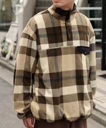 MONO-MART | 【retock's】フリースハーフボタン ビッグシルエットスナッププルオーバー(スウェット)