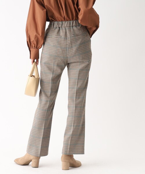 OPAQUE.CLIP（オペークドットクリップ）の「◆【C】チェックセミフレアパンツ（その他パンツ・レディース・ダークブラウン系1/グレー系1・34/36/40/38）」の9枚目の写真