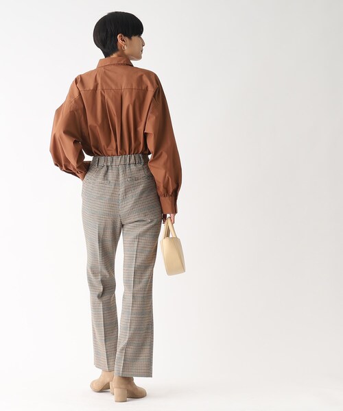 OPAQUE.CLIP（オペークドットクリップ）の「◆【C】チェックセミフレアパンツ（その他パンツ・レディース・ダークブラウン系1/グレー系1・34/36/40/38）」の11枚目の写真