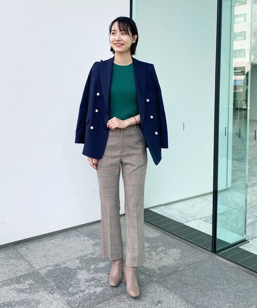 OPAQUE.CLIP（オペークドットクリップ）の「◆【C】チェックセミフレアパンツ（その他パンツ・レディース・ダークブラウン系1/グレー系1・34/36/40/38）」の17枚目の写真