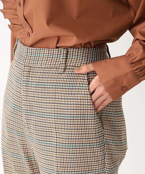 OPAQUE.CLIP（オペークドットクリップ）の「◆【C】チェックセミフレアパンツ（その他パンツ・レディース・ダークブラウン系1/グレー系1・34/36/40/38）」の21枚目の写真