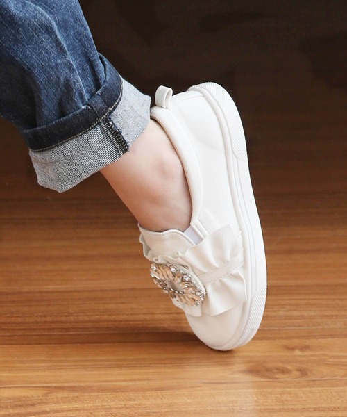 Rora（ローラ）の「メント スリッポン（スリッポン・キッズ・ホワイト・22cm/16cm/17cm/19cm/20cm/21cm/18cm）」の4枚目の写真