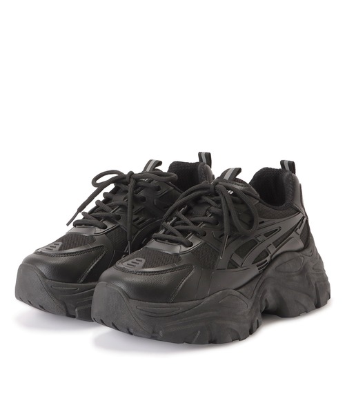 Lace Ladies(レースレディース)の「厚底ダッドスニーカー(スニーカー・レディース・アイボリー/ホワイト/ブラック・24/22.5/23.5/23/24.5/25)」の3枚目の写真