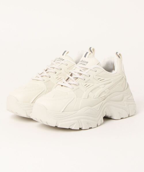 Lace Ladies(レースレディース)の「厚底ダッドスニーカー(スニーカー・レディース・アイボリー/ホワイト/ブラック・24/22.5/23.5/23/24.5/25)」の6枚目の写真