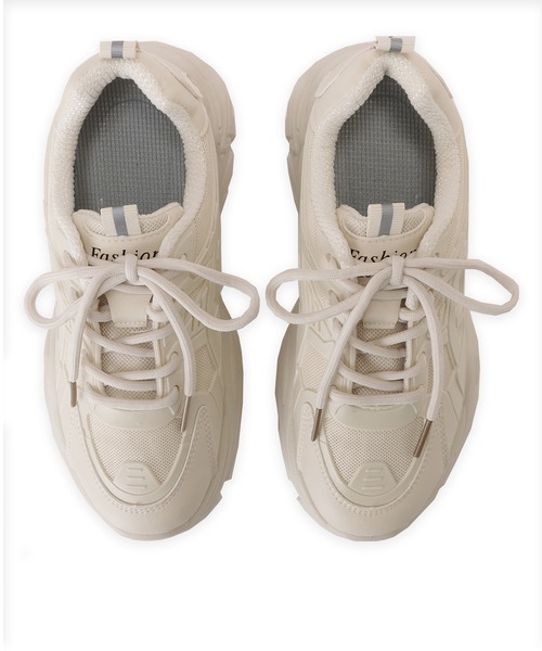 Lace Ladies(レースレディース)の「厚底ダッドスニーカー(スニーカー・レディース・アイボリー/ホワイト/ブラック・24/22.5/23.5/23/24.5/25)」の15枚目の写真