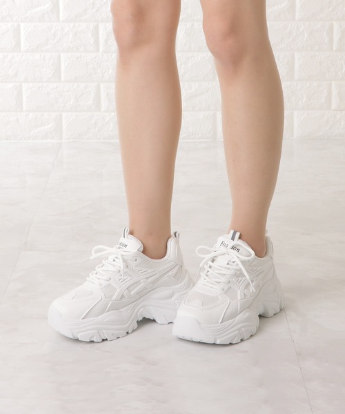 Lace Ladies(レースレディース)の「厚底ダッドスニーカー(スニーカー・レディース・アイボリー/ホワイト/ブラック・24/22.5/23.5/23/24.5/25)」の22枚目の写真