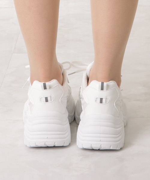Lace Ladies(レースレディース)の「厚底ダッドスニーカー(スニーカー・レディース・アイボリー/ホワイト/ブラック・24/22.5/23.5/23/24.5/25)」の21枚目の写真