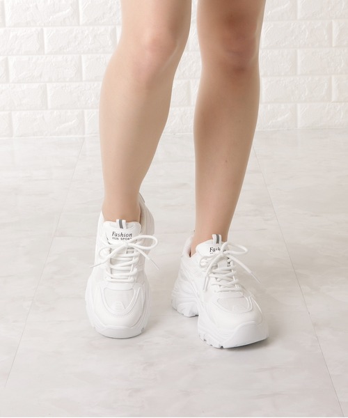 Lace Ladies(レースレディース)の「厚底ダッドスニーカー(スニーカー・レディース・アイボリー/ホワイト/ブラック・24/22.5/23.5/23/24.5/25)」の19枚目の写真