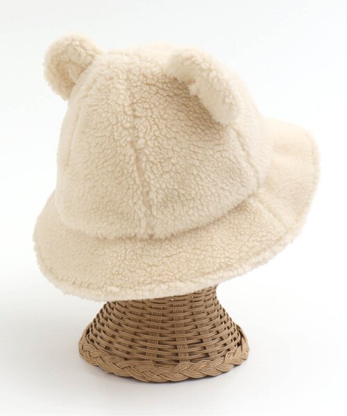 apres les cours（アプレレクール）の「クマ耳ボアハット（ハット・キッズ・アイボリー/ピンク・48/50/52/54）」の4枚目の写真