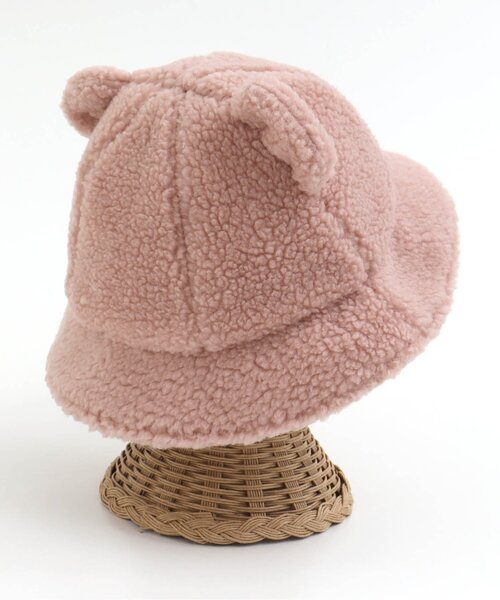 apres les cours（アプレレクール）の「クマ耳ボアハット（ハット・キッズ・アイボリー/ピンク・48/50/52/54）」の5枚目の写真