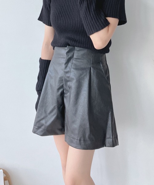 AS KNOW AS plus（アズノゥアズプラス）の「♪SETも ハイウエストショートパンツ　セットアップ可能（その他パンツ・レディース・ベージュ系その他/ブラウン系その他/ブラック系その他/ホワイト系その他・FREE）」の2枚目の写真