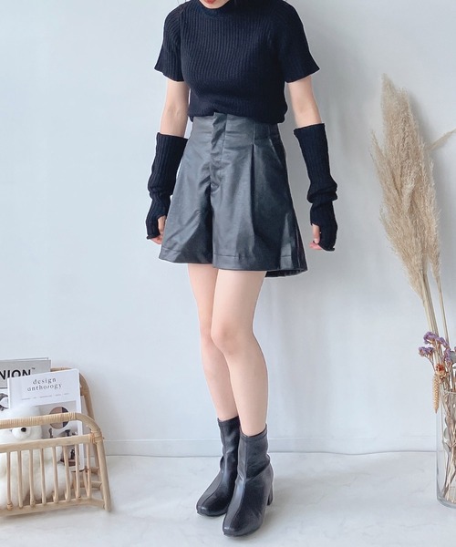 AS KNOW AS plus（アズノゥアズプラス）の「♪SETも ハイウエストショートパンツ　セットアップ可能（その他パンツ・レディース・ベージュ系その他/ブラウン系その他/ブラック系その他/ホワイト系その他・FREE）」の6枚目の写真