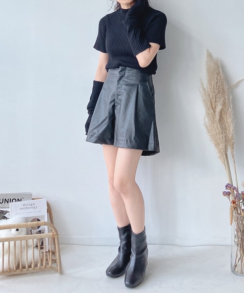 AS KNOW AS plus（アズノゥアズプラス）の「♪SETも ハイウエストショートパンツ　セットアップ可能（その他パンツ・レディース・ベージュ系その他/ブラウン系その他/ブラック系その他/ホワイト系その他・FREE）」の8枚目の写真