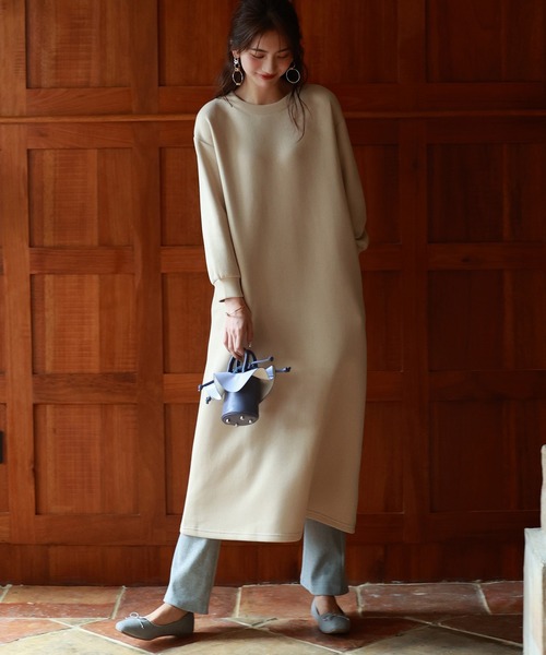 SAISON DE PAPILLON（セゾンドパピヨン）の「裏起毛リブカットソーパンツ（その他パンツ・レディース・チャコール/ベージュ/グレー/ブラック/ブラウン・フリー）」の21枚目の写真