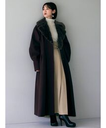 【YUKKOコラボ】ボアカラータックロングコート
