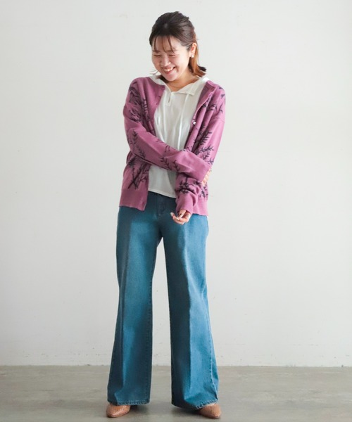 NOMBRE IMPAIR(ノンブルアンペール)の「ボタニカルJQ 2WAYカーデ(カーディガン/ボレロ・レディース・ピンク/キナリ・FREE)」の4枚目の写真