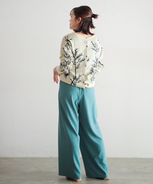 NOMBRE IMPAIR(ノンブルアンペール)の「ボタニカルJQ 2WAYカーデ(カーディガン/ボレロ・レディース・ピンク/キナリ・FREE)」の10枚目の写真