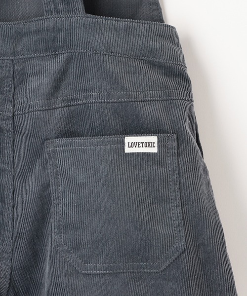 LOVETOXIC(ラブトキシック)の「コーデュロイショートサロペット(サロペット/オーバーオール・キッズ・ブラック/ブルー/アイボリー・L/S/M/SS)」の6枚目の写真