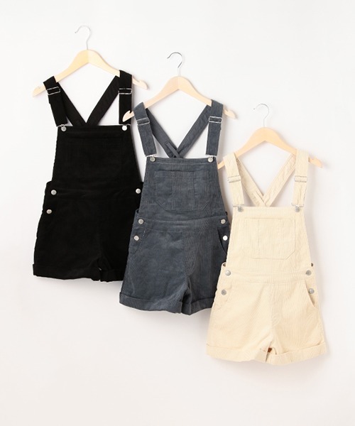 LOVETOXIC(ラブトキシック)の「コーデュロイショートサロペット(サロペット/オーバーオール・キッズ・ブラック/ブルー/アイボリー・L/S/M/SS)」の8枚目の写真
