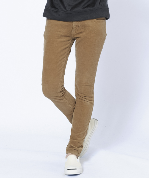 X-girl(エックスガール)の「CORDUROY SKINNY PANTS(その他パンツ・レディース・チャコールグレー/ベージュ/ネイビー・0/1/2)」の2枚目の写真