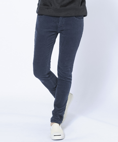 X-girl(エックスガール)の「CORDUROY SKINNY PANTS(その他パンツ・レディース・チャコールグレー/ベージュ/ネイビー・0/1/2)」の3枚目の写真