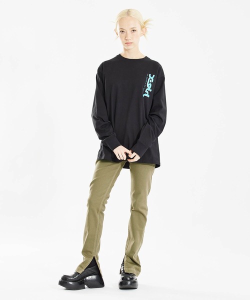 X-girl（エックスガール）の「LOW RISE SKINNY STRAIGHT LEG PANTS（その他パンツ・レディース・インディゴブルー/ベージュ/ブラック・XS/M/S）」の18枚目の写真