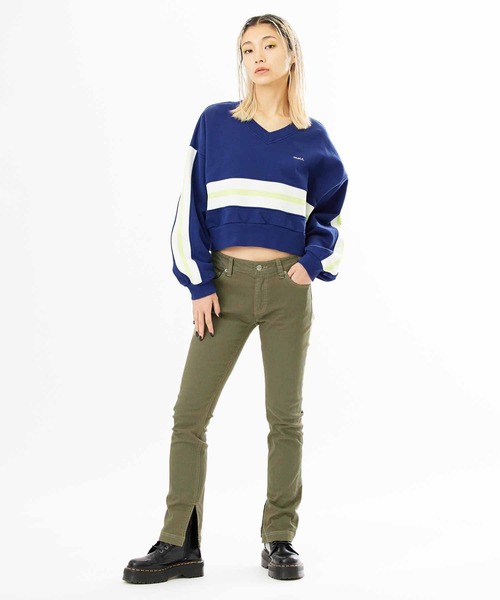 X-girl（エックスガール）の「LOW RISE SKINNY STRAIGHT LEG PANTS（その他パンツ・レディース・インディゴブルー/ベージュ/ブラック・XS/M/S）」の21枚目の写真