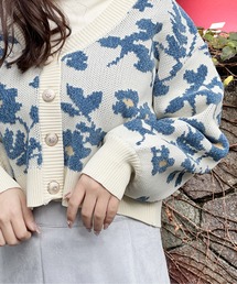 NOMAE | モール花柄ジャガードニットカーディガン(カーディガン/ボレロ)