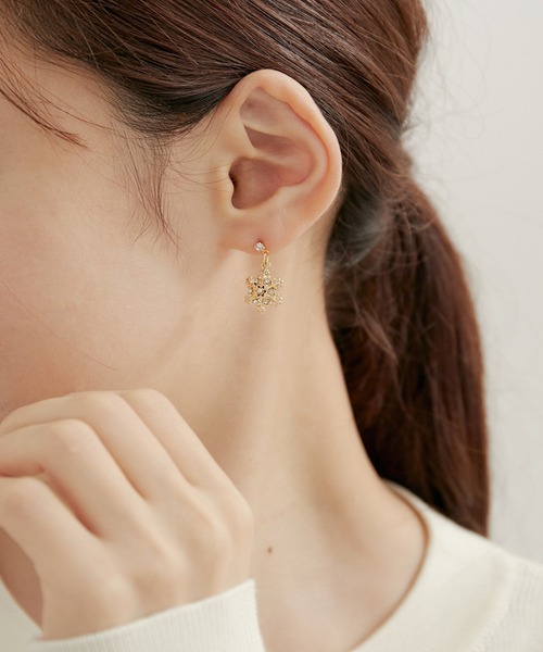 ROPE' PICNIC(ロペピクニック)の「スノーフレークピアス(ピアス(両耳用)・レディース・シルバー/ゴールド・FREE)」の9枚目の写真